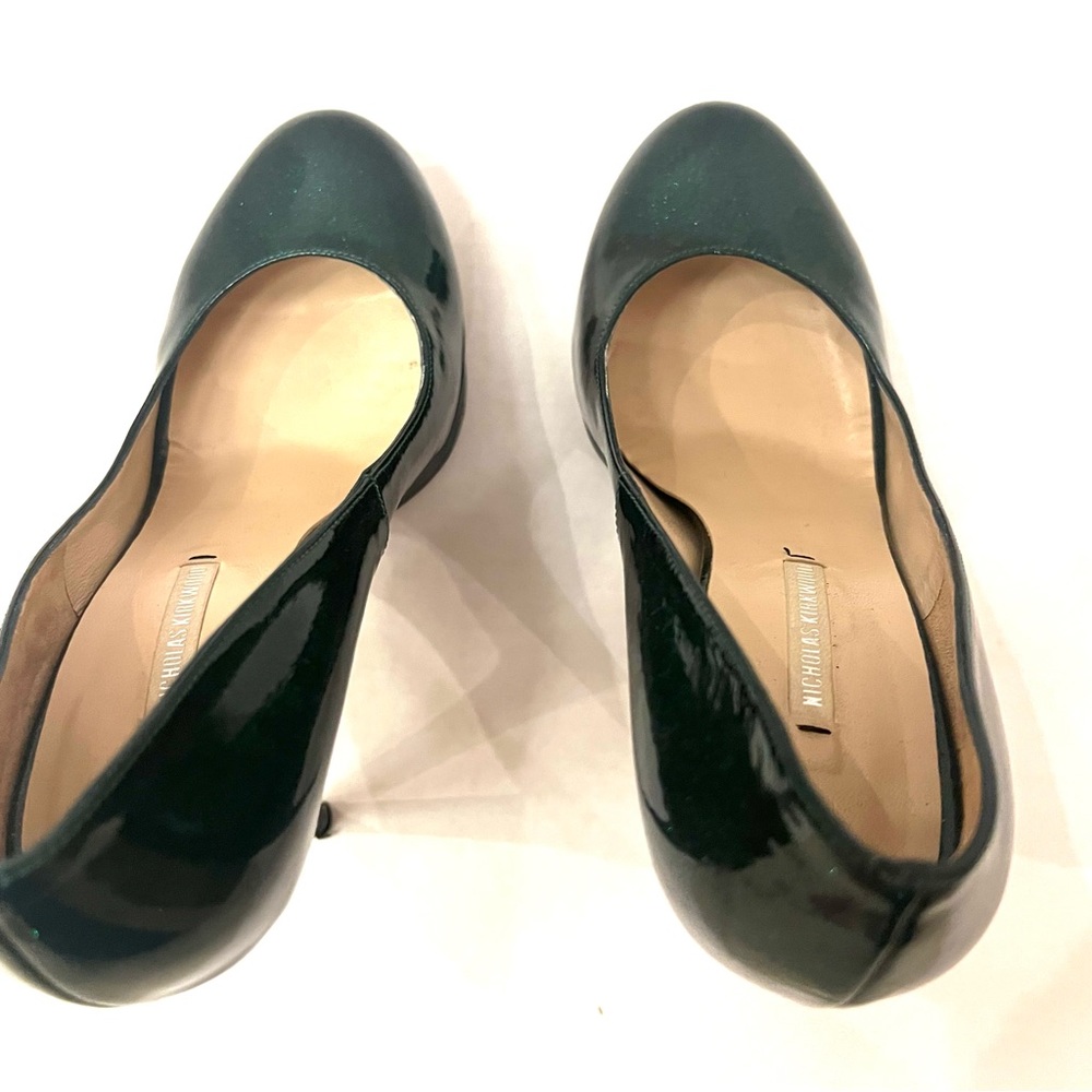 Nicholas Kirkwood Green Sparkle High Heels B13/9 - Picture 7 of 14